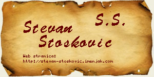 Stevan Stošković vizit kartica